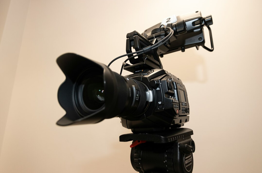 blackmagic camera on tripod
