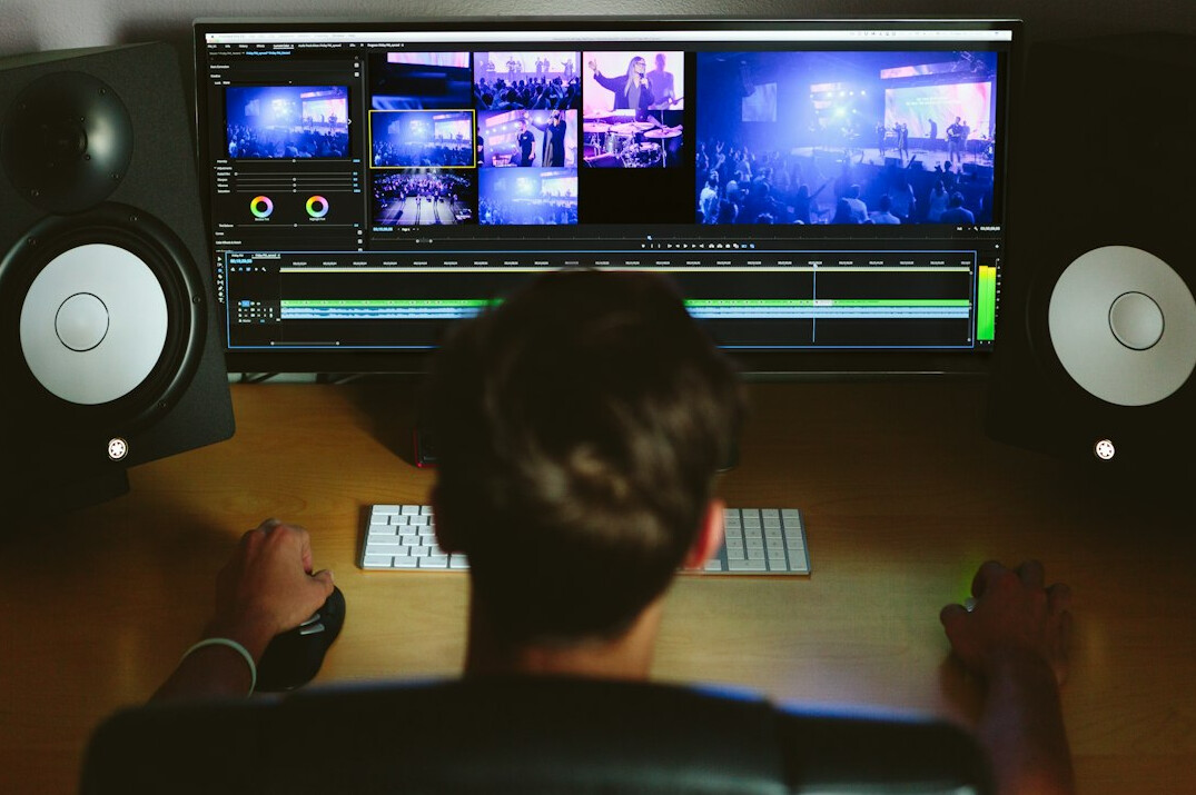 cinematic video editing setup